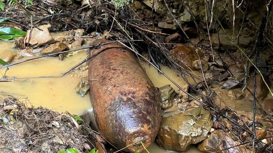 Wartime bomb safely destroyed in Da Nang after discovery by residents